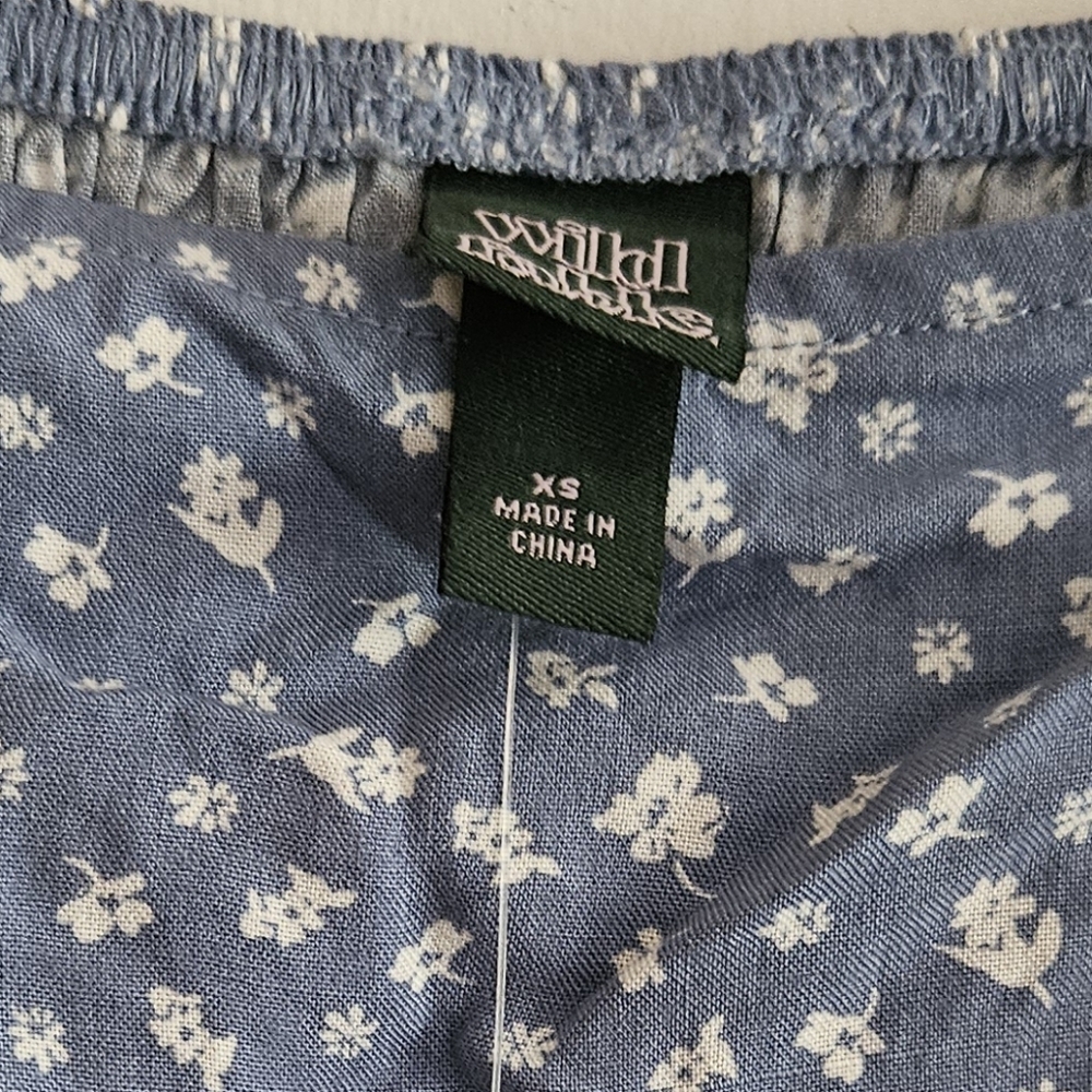 New Wild Fable Women's Blue And White Floral Dress Size XS - Picture 5 of 5